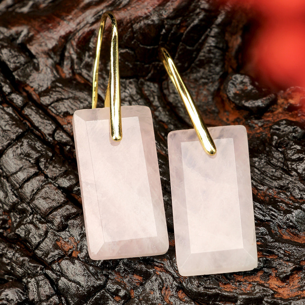 Square-cut Amethyst Earrings For Women