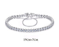 S925 Sterling Silver Bracelet with AAA Zircon Korean Exquisite Women's Silver Jewelry Bracelet