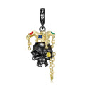 Clown Skull Necklace Gold Plated Skull S925 Silver Jewelry