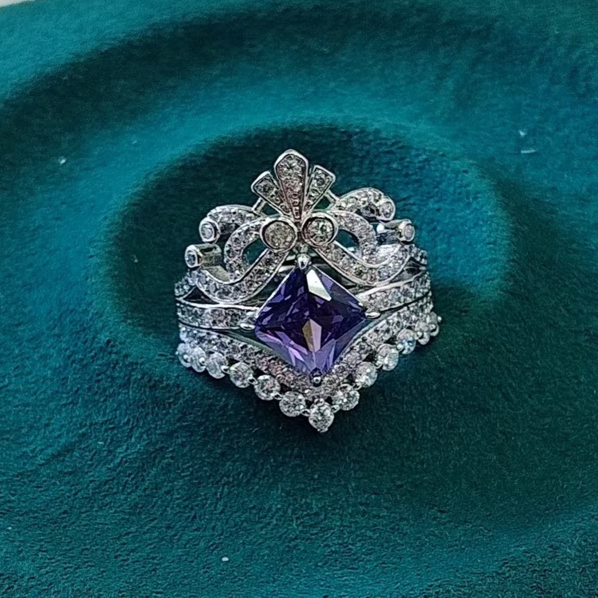 Light Luxury Full-Diamond Moissanite Stackable Ring