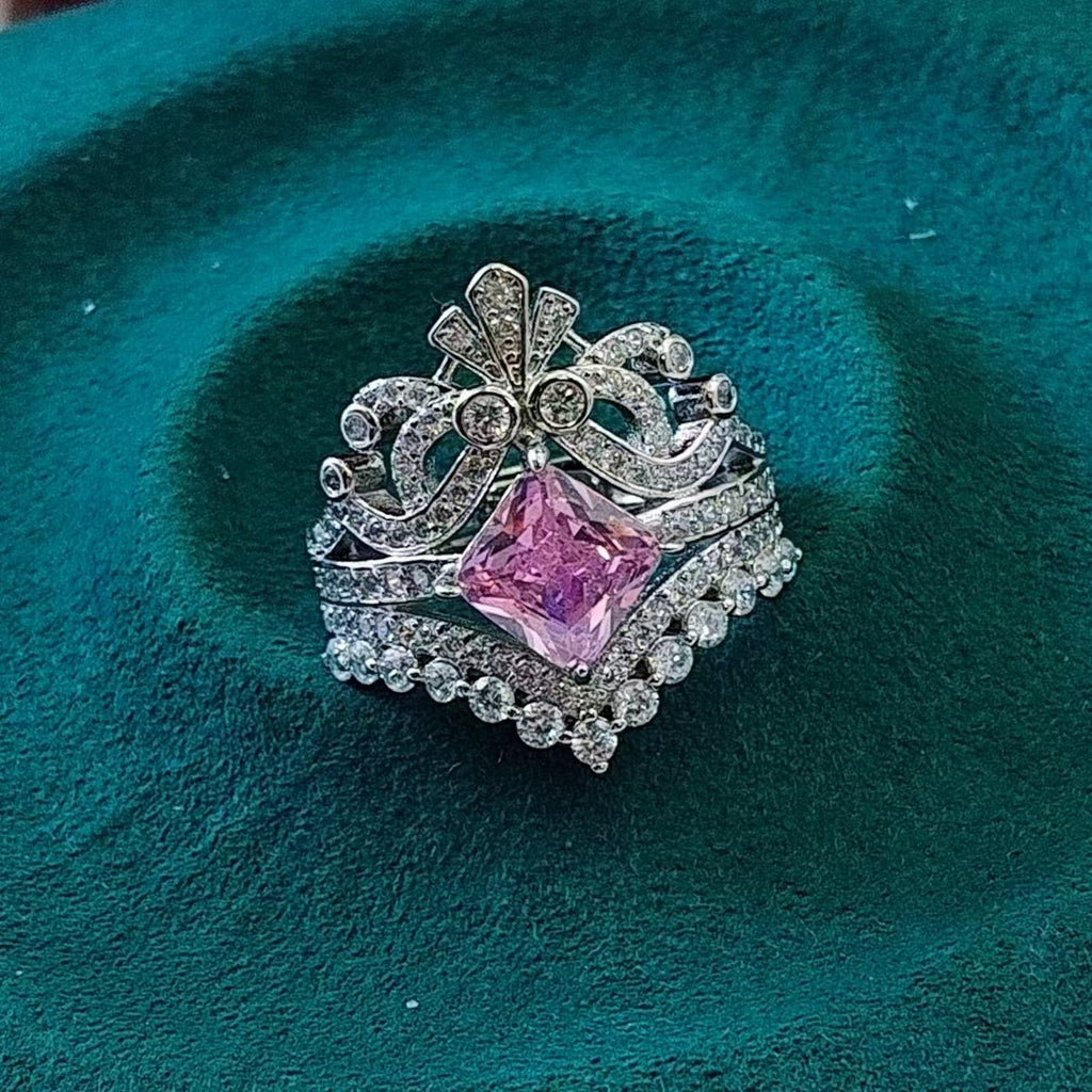 Light Luxury Full-Diamond Moissanite Stackable Ring