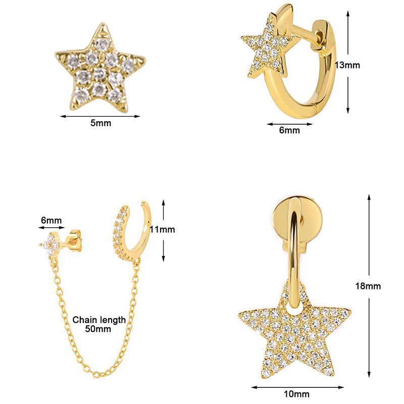 Starry Sky Cloud Light Luxury Earrings High-End