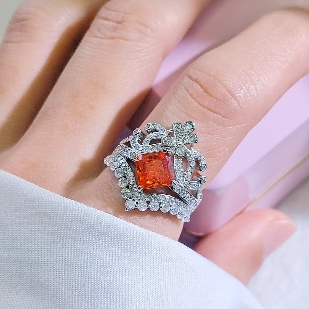 Light Luxury Full-Diamond Moissanite Stackable Ring